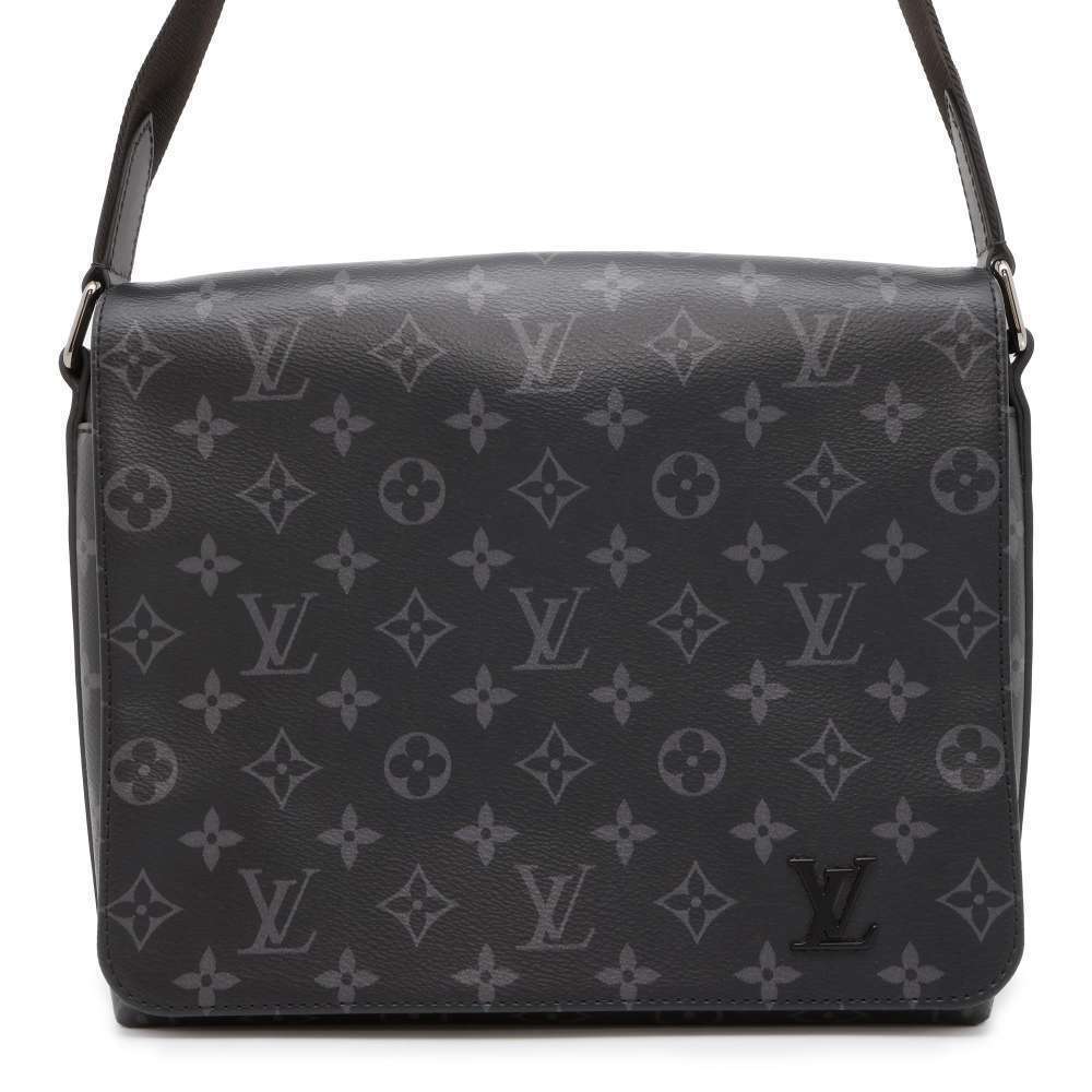 Louis Vuitton Shoulder Bag Monogram Eclipse Black District Black